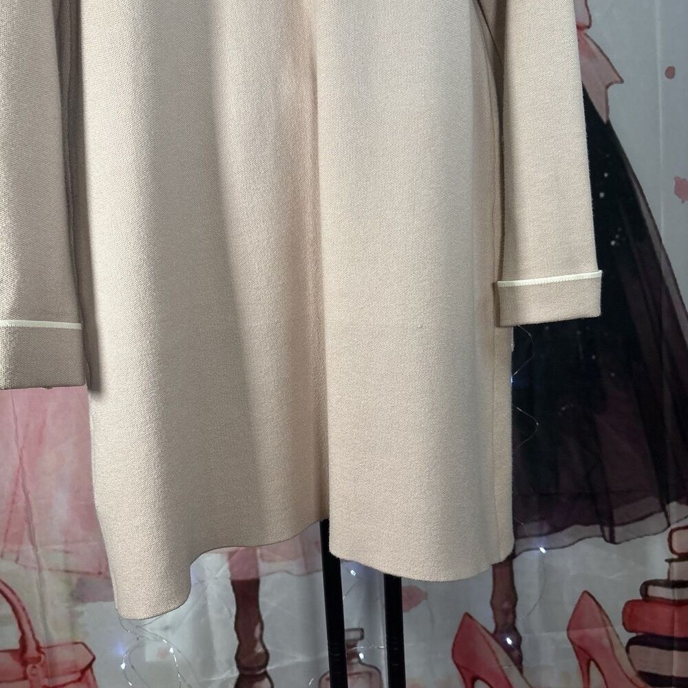 Zara Cream Oversized Knit Dress Cardigan Sz S - Picture 8 of 13
